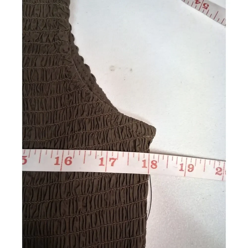 Tuckernuck Olive Tiernan Ruched Bodice Sun dress pockets midi medium NWT - Picture 6 of 10